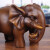 大象摆件吉象工艺品实木质手工雕刻乔迁礼品客厅办公室装饰品 小号木 灵珠象