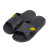稳斯坦 W224 spu防静电拖鞋子 软底防滑工作鞋 黑色交叉黄标42码