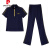 皮尔卡丹 冰丝休闲运动卫衣套装女装夏季薄款短袖长裤小个子 宝蓝色 XL建议110-119斤