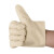 者也（ZYE）24道线黄甲双层帆布手套 工业防护加厚手套 耐磨机械搬运 1双（10双起订）