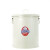 金属垃圾桶铁皮厨房客厅杂物收纳桶套装带盖圆桶 乳白色 3.5L 直径18.5*高24cm