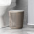 创意垃圾桶镂空卫生间带压框厨房客厅纸篓卧室2023 奶白色无压框