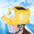 品之德风扇安全帽头盔太阳能充电制冷带灯防晒遮阳帽 黄色12000双风扇