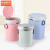 京洲实邦    带盖加厚百搭卫生垃圾桶挂式B 粉色8L两个