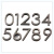 竹特 不锈钢拉丝数字牌  3 门牌号码数字不锈钢楼门牌楼层号提示标志牌 企业定制	