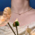 早纪（ZAOJI）淡水珍珠细小米型珠项链颗粒饱满简约绿宝石颈饰轻奢女链时尚 3-4MM (S925金)