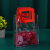 海斯迪克 透明pvc手提袋 购物手拎袋 包装袋 (红色)25*28*14.5cm竖版 1个 H-123