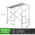 镀锌脚手架26梯形镀锌活动架钢管架移动手脚架脚手架脚手 1.6厚配方管踏板
