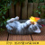梓嘉福太阳能猫咪灯户外庭院灯阳台花园装饰摆件院子布置创意小夜灯动物 躺着的小猫咪[1只]