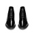 伊夫·圣罗兰（Yves Saint Laurent）圆头厚底靴系带踝靴男士小牛皮皮革鞋底黑色漆皮送老婆 黑色-漆皮 39