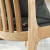 苏兰之家 餐椅 实木家用靠背扶手椅北欧简约橡木书椅子 胡桃色 经典灰（绒布）