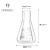 定制玻璃三角烧瓶烧杯锥形瓶带塞50/150/250/500/1000ml化学实验 环球直口三角瓶200ml