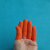 COFLYEE 源厂批发一次性防滑乳胶手指套橙色麻点橡胶无尘无粉手指套2个起发 M