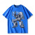 机动战士高达闪光之凯萨卫古斯塔夫卡尔00型短袖T恤男女夏季衣服 藏青色 XL