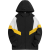 特步（XTEP） 运动风衣男春季新款宽松防风冲锋衣撞色连帽外套户外男装 黑蓝色/亮丽黄 XL