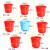 卫洋 WY-0136 清洁提水桶 物业收纳洗车桶加厚塑料桶 12.5L（有盖）5个装