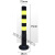 嘉博森75CM塑料警示柱PU弹力柱道路防撞柱反光示警桩路障柱隔离桩道口柱 PU75CM黑色(国标)+螺丝
