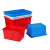 加厚塑料水箱塑料桶储水桶长方形养殖装鱼水产箱泡瓷砖 90蓝色加厚无盖670*450*355