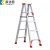 穆运 梯子人字梯折叠伸缩加厚铝合金人字梯室内多功能伸缩楼梯工程梯装修脚架梯（1.5米高红） (1.8米高红加固加厚款）