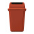 科力邦（Kelibang) 户外垃圾桶 大号20L干湿分类垃圾桶市政环卫商用弹盖翻盖垃圾桶 棕色 KB1044 湿垃圾