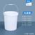 加厚水桶螺旋盖塑料桶圆桶五金配件周转桶带盖20升25L30公斤 30L螺旋桶-无盖