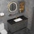 ASNAGHI岩板浴室柜组合卫生间洗手池洗脸面盆现代轻奢一体盆洗漱台智能镜
