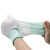LISM尼龙PU涂掌涂指手套透气耐磨防滑涂层劳保手套 独立包装 M号绿色边/1双