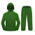 海笛 绿色2斤套 雨衣雨裤分体套装非一次性防汛应急雨衣透明牛筋海胶加厚MYN9059B