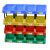 一口井 仓库收纳盒斜口螺丝配件零件盒组合式塑料盒子长方形货架分类分格 A6#斜口盒-红色510*347*185