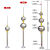不锈钢避雷针接闪器屋顶防雷套装别墅接地工程室外防雷击 单球201不锈钢 1米