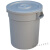 带盖圆形塑料桶面粉桶工业环卫物业桶大容量酒店厨房收纳储水桶 C型60L水桶带盖