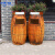 中环力安【M-01中号组合】垃圾桶可种花垃圾桶酒桶垃圾桶特色景区实木垃圾箱
