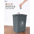 无盖夹缝垃圾桶带盖大号商用餐饮办公室大容量创意垃圾箱 绿色60升(无盖)投放标