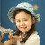 Twinklebelle遮阳帽儿童防晒帽婴儿太阳帽宝宝沙滩帽 蓝绿小鱼 M(7-36个月头围46-53cm)