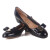 菲拉格慕（Ferragamo） 女款VARA系列漆皮蝴蝶结装饰中跟鞋 粗跟3CM高 黑色0591963 6.5码/37