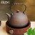 borunHOME台湾宜龙陶壶烧水壶电陶炉煮茶壶黑茶白茶煮茶器煮茶炉茶具套装 仿锈-二代月泉陶壶（1300ml）