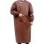 君御 皮革防水防油围裙反穿衣倒背衣罩衣 加长款1.4米褐色