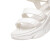 斯凯奇（Skechers）女鞋2024春夏新款缓震休闲凉鞋松糕鞋轻便厚底沙滩鞋运动鞋 111126-WHT 38
