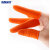 海斯迪克 加厚防滑护指 耐磨乳胶手指套 橘黄色2.7cm/M码【100只】