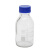 蓝盖丝口瓶透明玻璃蓝盖丝口试剂瓶棕色流动相实验室试剂瓶5L 100ml【白色】