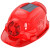 欧杜太阳能安全帽带风扇充电风扇工地头盔防晒降温帽子遮阳头灯制冷夏定制 蓝色双风扇P02-10000+头灯 +充电器