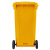 蓓尔蓝 户外垃圾桶大号 240L 加厚商用物业小区环卫塑料桶带盖果皮箱YY-240B 黄色