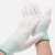 大杨555尼龙PU涂指手套 120双 M码绿边白色男 耐磨防滑透气工地工作涂层劳保手套