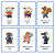 柯乐tpr指令卡 早教亲子游戏闪卡片宝宝训练英语启蒙教具 48张 4寸卡