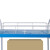 连和 PLA150-T2-HL2 超静双层单扶手带护栏小手推车平板推拉货车物料分拣车(蓝)720*490mm承载150kg