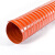 高温风管300度红色硅胶硫化耐腐蚀防火抽风软管 钢丝伸缩管通风管 内径152mm4米