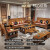 小木窝（XIAOMUWO） 沙发 香樟木实木沙发组合现代中式雕花客厅木沙发组合1+2+3套装 单人位