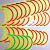 压力表三色标识反光5cm/10cm贴1/2圆弧红黄绿半圆弧上下限边线色环贴 5cm红色1包100条