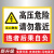 高压危险请勿靠近安全警示牌配电房有电危险闲人免进提 PVC塑料板(类似银行卡) 15x20cm