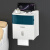 北欧免打孔纸巾架防水厕纸盒卫生间纸巾盒厕所卫生纸置物架抽纸盒 时尚蓝双层